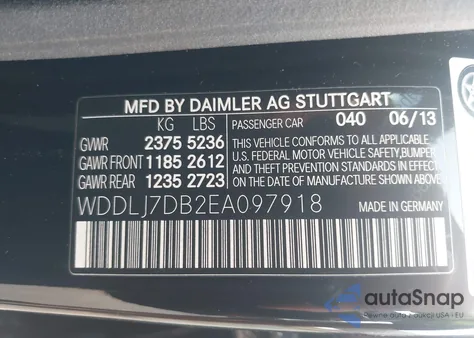 2014 Mercedes-Benz Cls 550 from USA, damaged, VIN WDDLJ7DB2EA097918